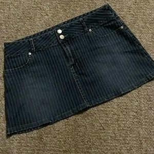 Striped Jean Skirt